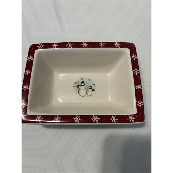 2 Royal Seasons Stoneware Holiday Christmas Decor Hors d'Oeuvres Serving Dishes - Picture 10 of 14